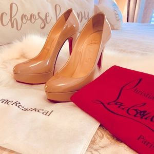 Authentic Christian  Louboutin “Bianca” nude